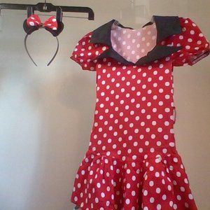 Minnie Mouse costume size xs red/black/white / headband